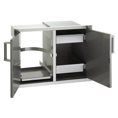 Fire Magic Premium Flush 30" Double Doors with Trash Tray & Dual Drawers - 53930SC-12