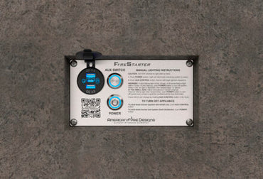 American Fyre Designs French Barrel Oak Natural Gas-Fueled Cosmo Rectangle Firetable w/ Fyrestarter Bluetooth Control - 635-BA-FO-H4NC