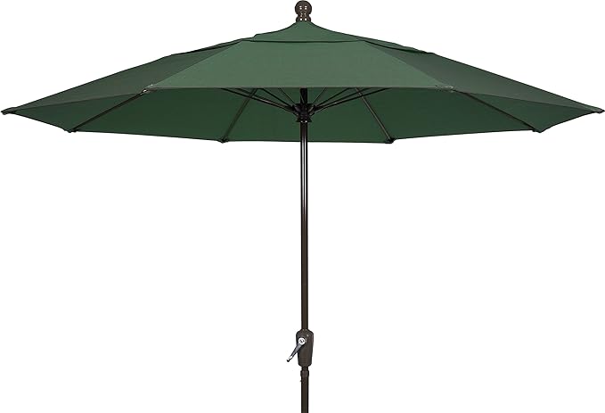 FiberBuilt Patio Umbrella with Crank Lift, 7.5 Foot Beige Canopy and Champagne Bronze Pole - 7HCRCB-Beige