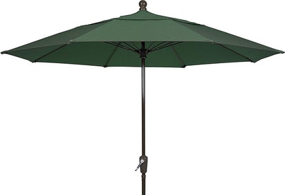 FiberBuilt Patio Umbrella with Crank Lift, 7.5 Foot Beige Canopy and Champagne Bronze Pole - 7HCRCB-Beige