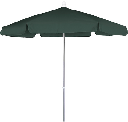 FiberBuilt Garden Umbrella with Push Up & Pin Lift, 7.5 Foot Forest Green Canopy and Bright Aluminum Pole - 7GPUA-Forest Green