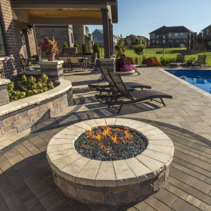 Firegear 34" Flat Disc Match Throw Paver Block Package - FPB-34DBS31MT-PK