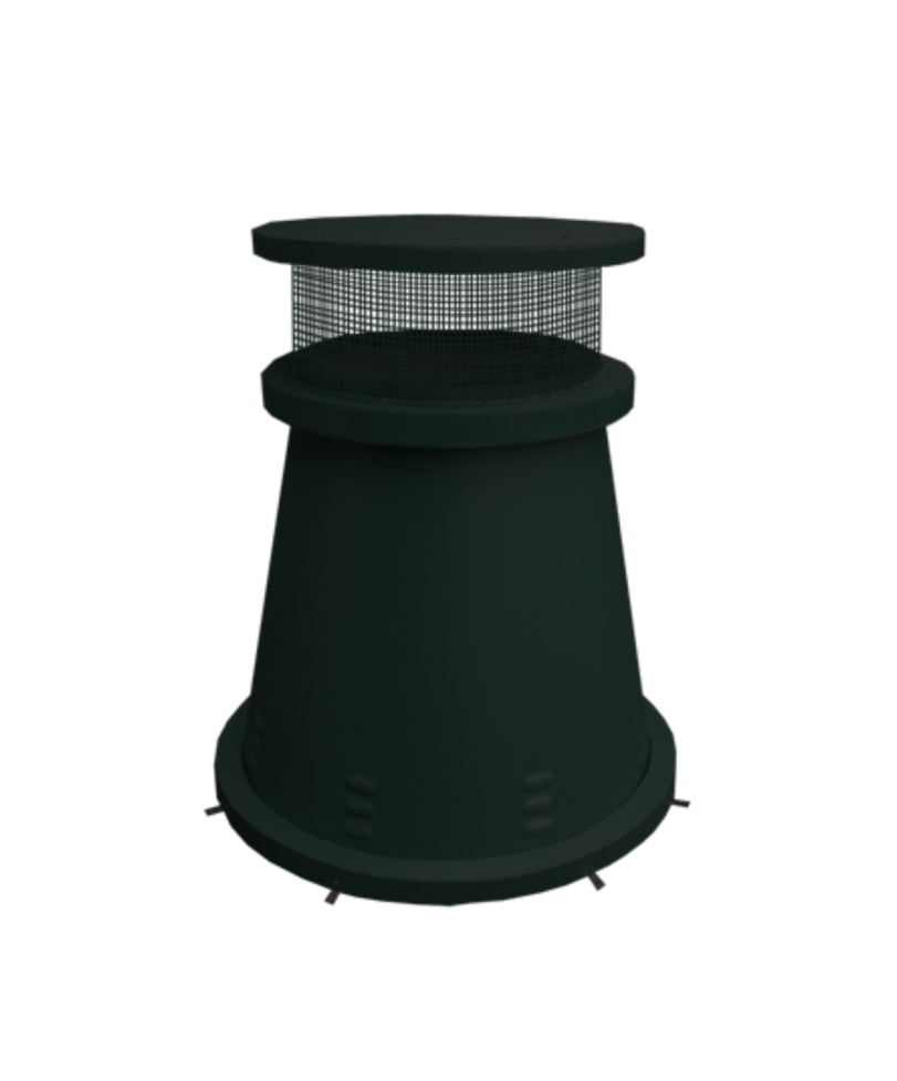 Isokern Glasgow 32" Decorative Steel Chimney Pot - ROU-2832-TC