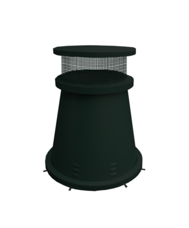 Isokern Glasgow 32" Decorative Steel Chimney Pot - ROU-2832-TC