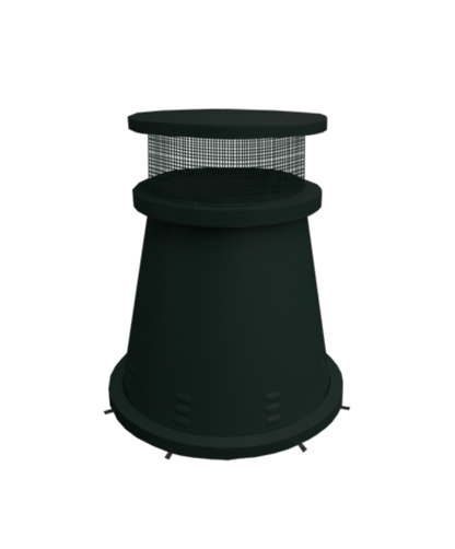 Isokern Glasgow 32" Decorative Steel Chimney Pot - ROU-2832-TC