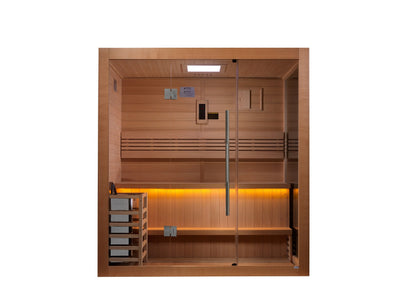 Golden Designs "Forssa Edition" 3 Person Indoor Traditional Sauna