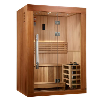 Golden Designs Updated "Sundsvall" 2 Person Traditional Sauna
