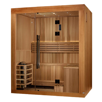 Golden Designs Updated "Copenhagen" 3 Person Traditional Sauna