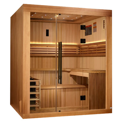 Golden Designs Updated "Osla" 6 Person Traditional Sauna