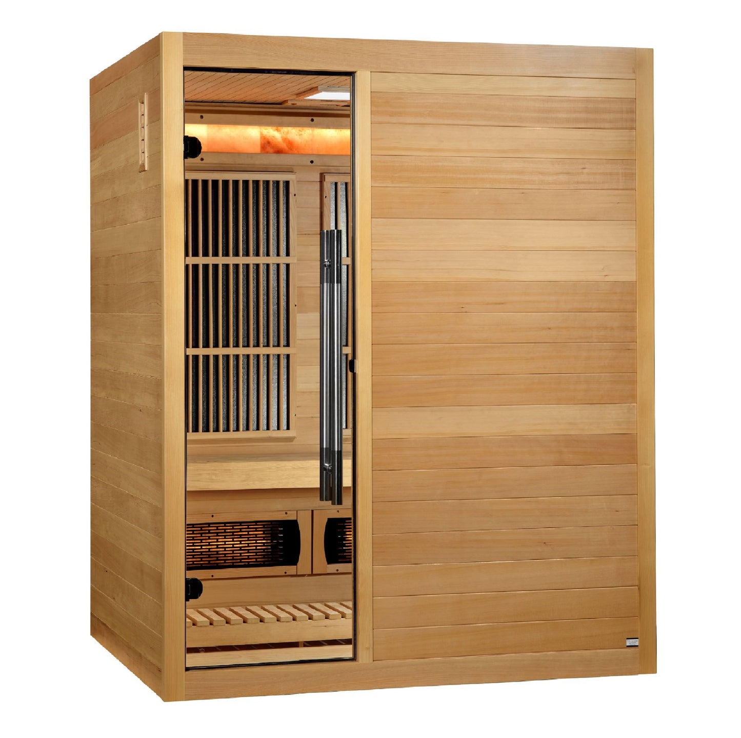 Golden Designs 2025 Soria 3-Person Hybrid Sauna (Indoor), Full Spectrum and Harvia Traditional Stove