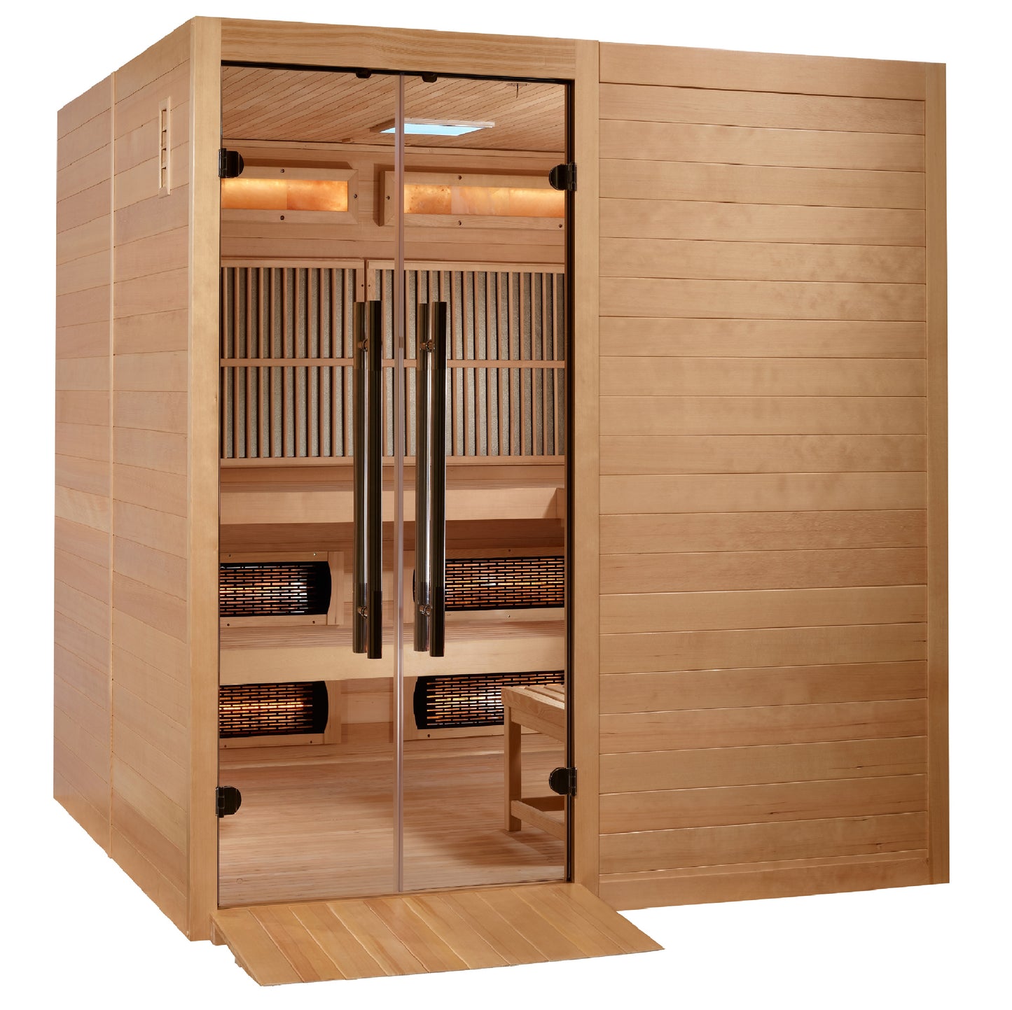 Golden Designs 2025 Toledo 6-Person Hybrid Sauna (Indoor), Full Spectrum and Harvia Traditional Stove