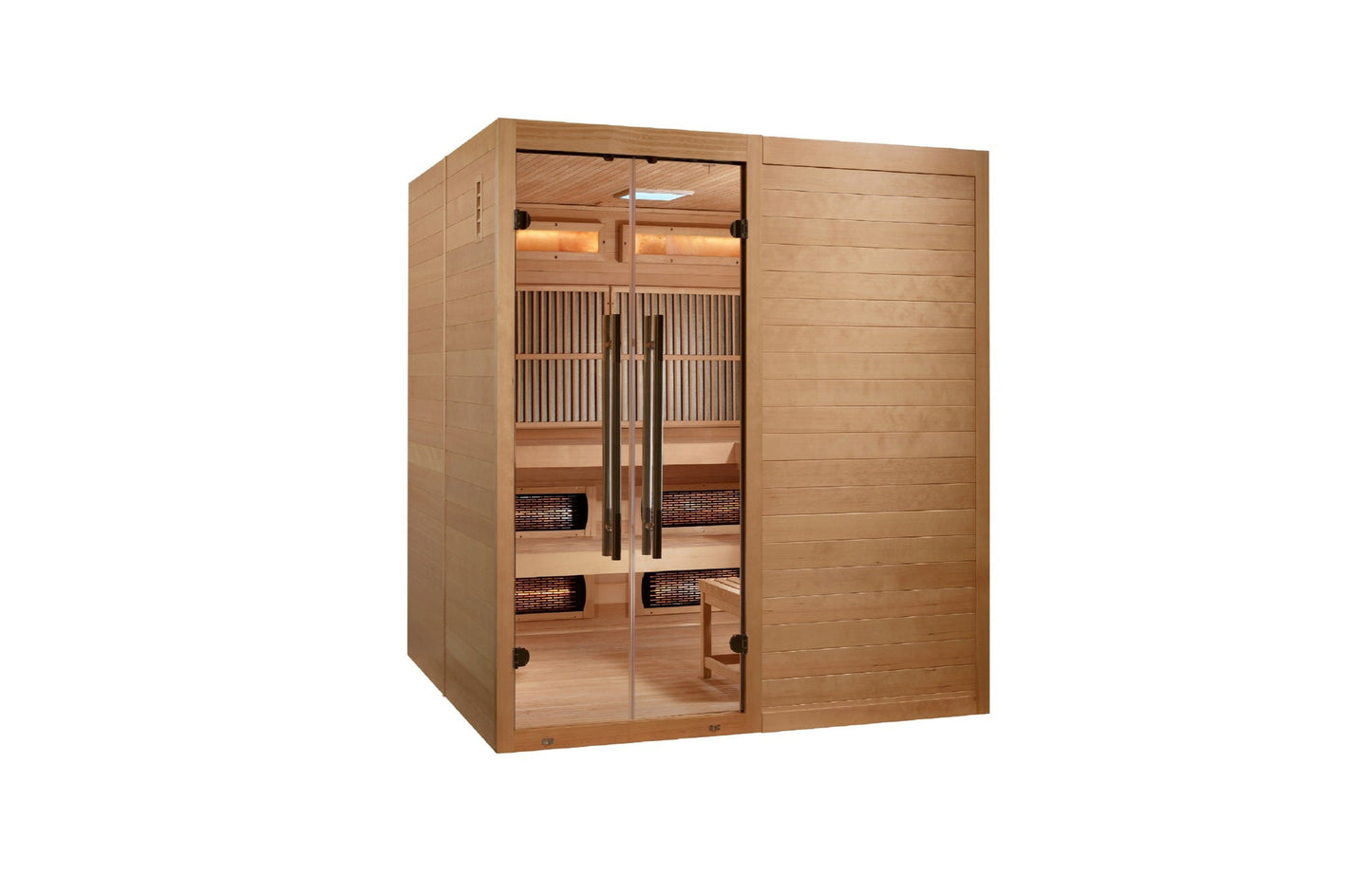 Golden Designs 2025 Toledo 6-Person Hybrid Sauna (Indoor), Full Spectrum and Harvia Traditional Stove