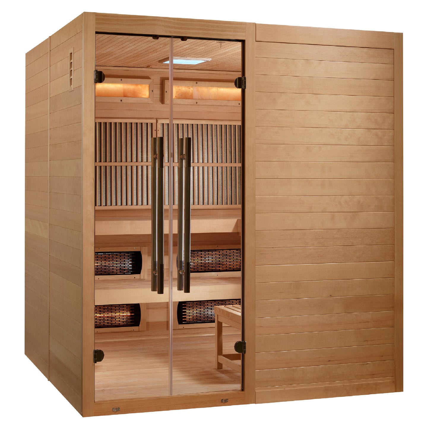 Golden Designs 2025 Toledo 6-Person Hybrid Sauna (Indoor), Full Spectrum and Harvia Traditional Stove