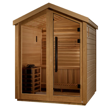 Golden Designs Saunas Golden Designs Savonlinna 6 Person Outdoor Traditional Sauna (GDI-8503-04) - Black-GDI-8503-04