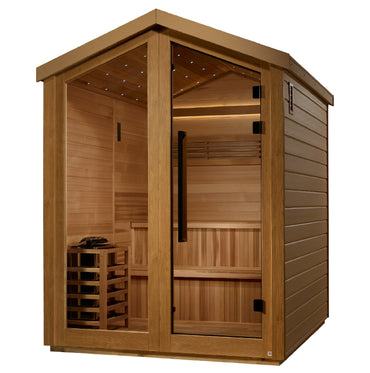 Golden Designs Saunas Golden Designs Kaarina 6 Person Outdoor Traditional Sauna (GDI-8506-04) - Black-GDI-8506-04