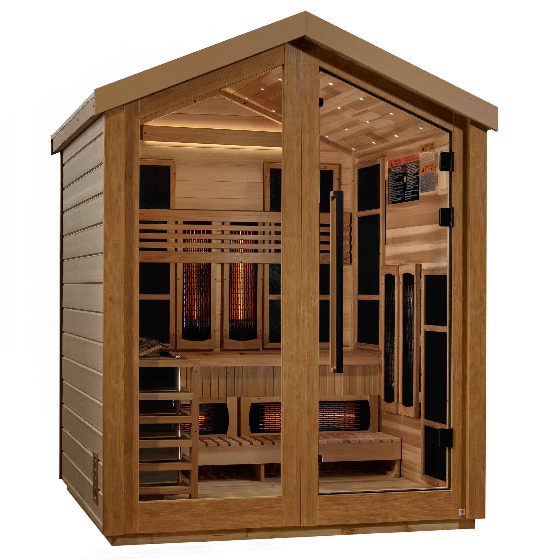 Golden Designs Loviisa 3 Person Hybrid (PureTech™ Full Spectrum IR or Traditional Stove) Outdoor Sauna GDI-8523-01