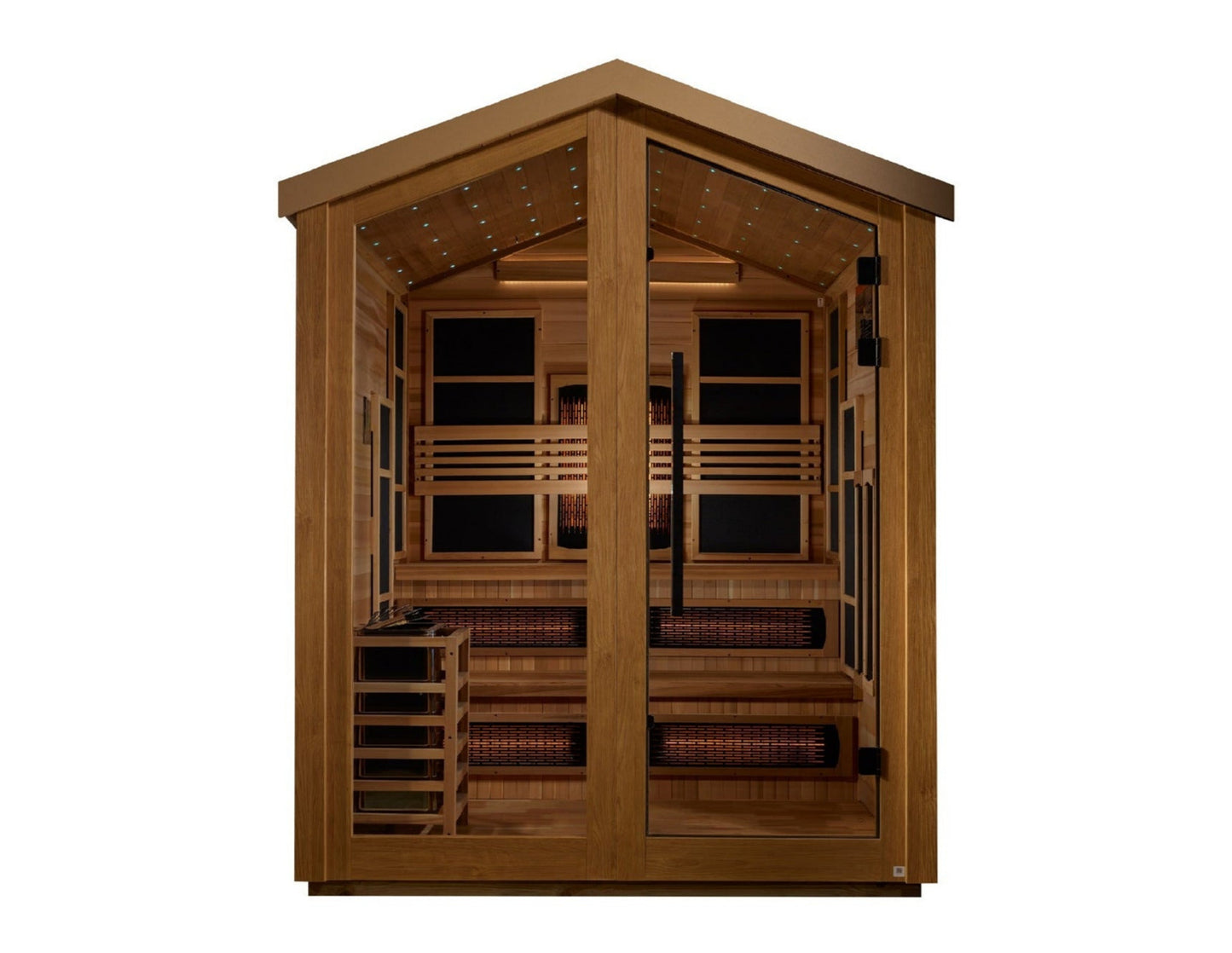 Golden Designs Kaskinen 6 Person Hybrid (PureTech™ Full Spectrum IR or Traditional Stove) Outdoor Sauna