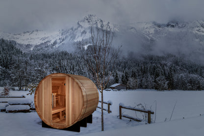 Golden Designs "St. Moritz" 2 Person Barrel Traditional Sauna