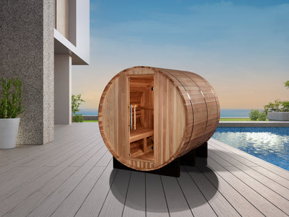 Golden Designs "Arosa" 4 Person Barrel Traditional Sauna