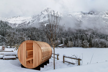 Golden Designs "Klosters" 6 Person Barrel Traditional Sauna