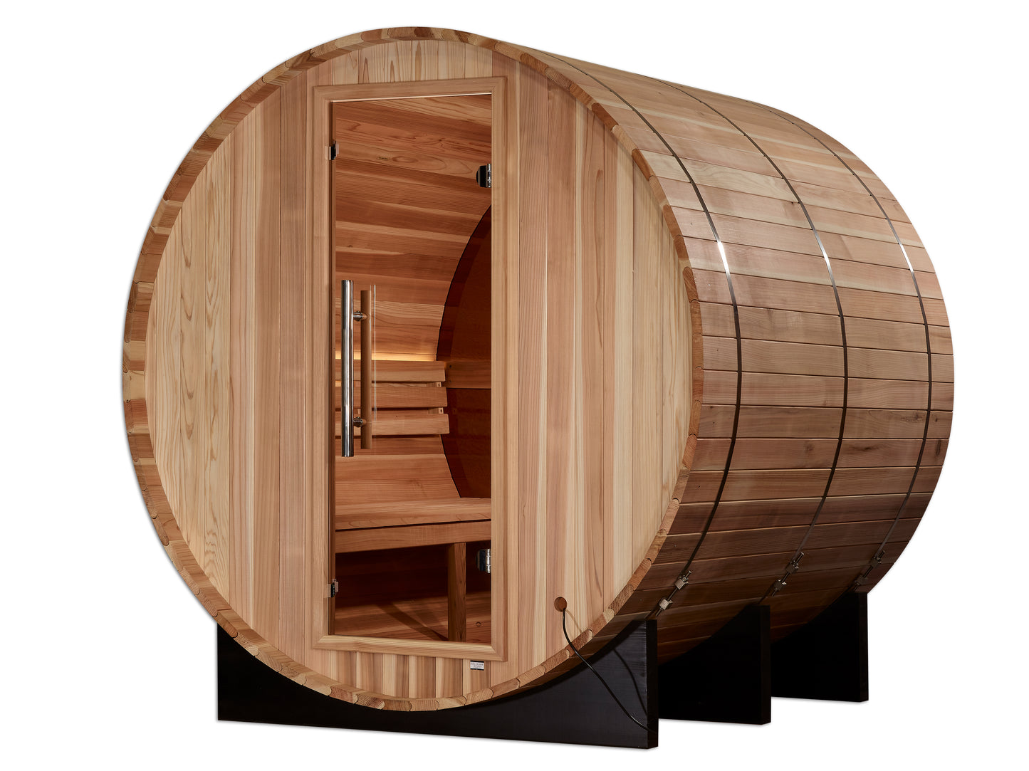 Golden Designs "Zurich" 4 Person Barrel with Bronze Privacy View - Traditional Sauna