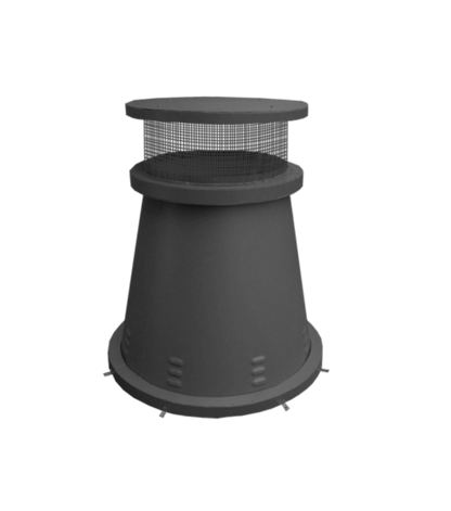 Isokern Glasgow 32" Decorative Steel Chimney Pot - ROU-2832-TC