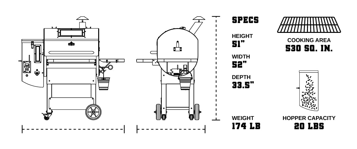 Green Mountain Grills Ledge Prime 2.0 Pellet Grill (WIFI Smart Controlled) - Ledge 2.0