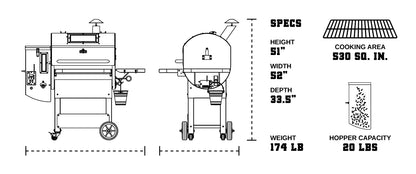 Green Mountain Grills Ledge Prime 2.0 Pellet Grill (WIFI Smart Controlled) - Ledge 2.0