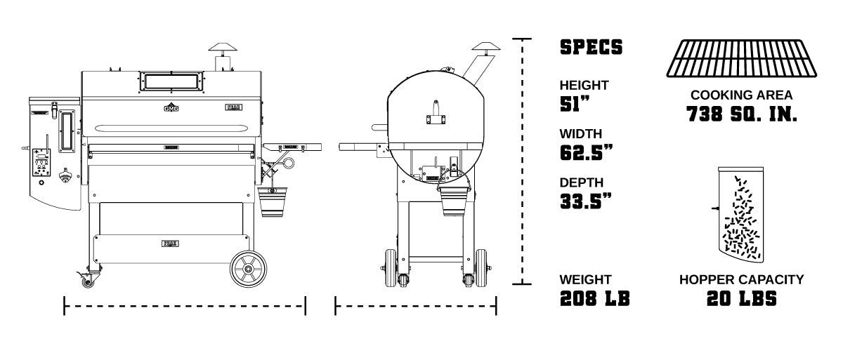 Green Mountain Grills Peak Prime 2.0 Pellet Grill (WIFI Smart Controlled) - Peak 2.0