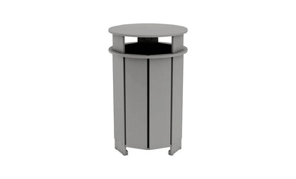 Ledge Lounger Mainstay Round Trash Bin (Available in 8 Resin Colors) - LL-MS-ITB-RD-WH