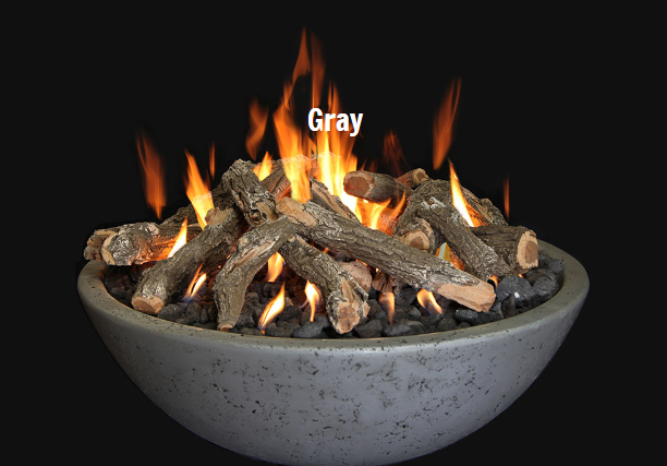 Grand Canyon Gas Logs Fire Bowl with Fire Ring Burner / Gray