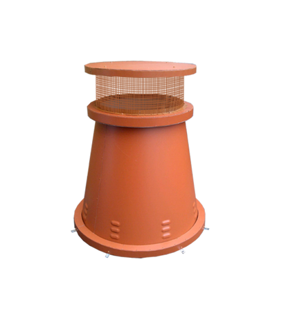 Isokern Glasgow 32" Decorative Steel Chimney Pot - ROU-2832-TC