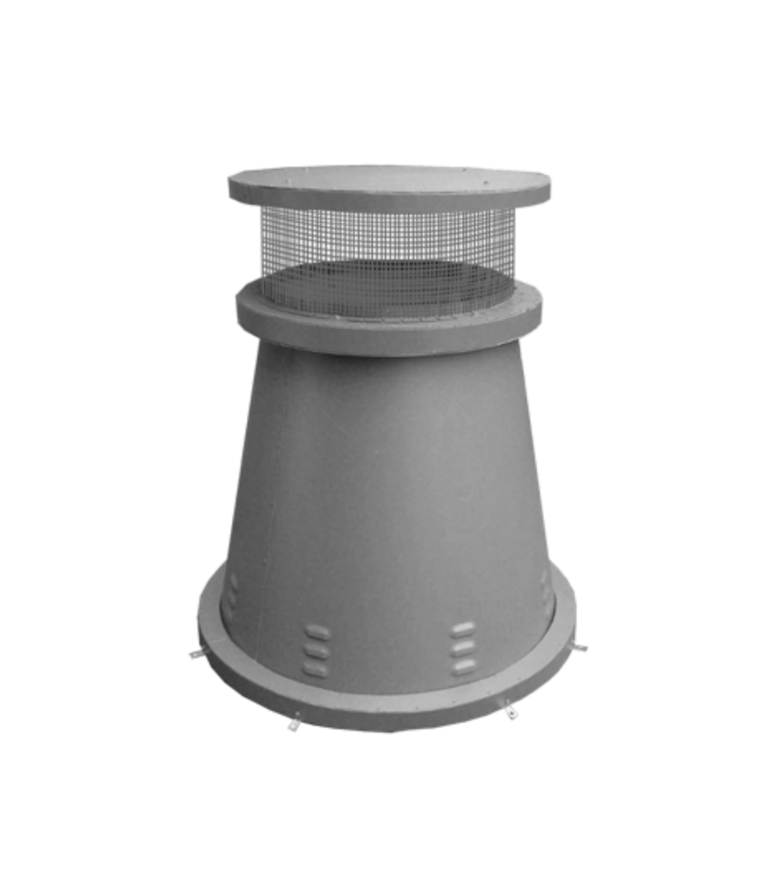 Isokern Glasgow 32" Decorative Steel Chimney Pot - ROU-2832-TC