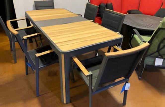 Higold Geneva Rectangular Umbrella Dining Set - Nero - 203110