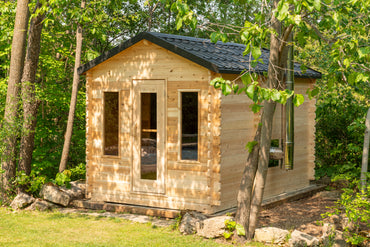 LeisureCraft CT Georgian Cabin Wood-Burning Sauna with Changeroom - CTC88CW