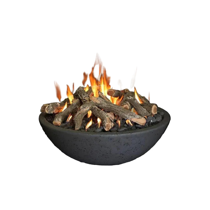 Grand Canyon Gas Logs Fire Bowl with Fire Ring Burner / Black