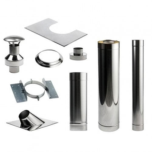 HUUM Sauna Wood Stove Chimney Set, Thru-Ceiling - H3100