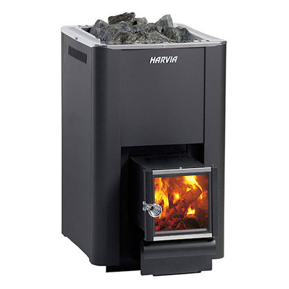 Harvia PRO 20 SL Pro Series Sauna Wood-Burning Stove w/ Exterior Feed - WKPR20SLM