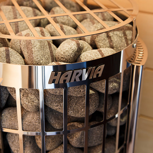 Harvia Cilindro Half Series 6kW Stainless Steel Sauna Heater at 240V 1PH