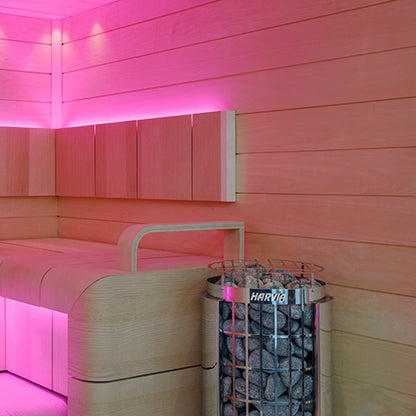 Harvia Cilindro Half Series 10.5kW Stainless Steel Sauna Heater at 240V 1PH