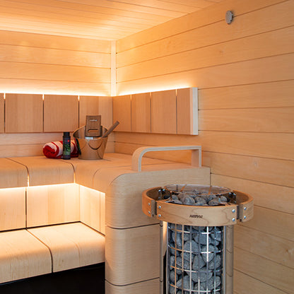Harvia Cilindro Half Series 6kW Stainless Steel Sauna Heater at 240V 1PH