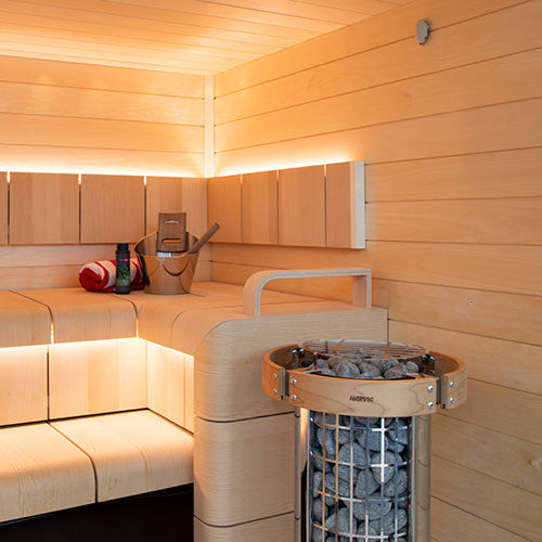 Harvia Cilindro Half Series 10.5kW Stainless Steel Sauna Heater at 240V 1PH