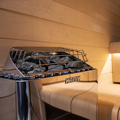 Harvia KIP45B 4.5kW Sauna Heater, Built-In Controls, Stainless Steel - JH45B2401 