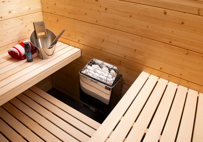 Harvia KIP Series 4.5kW Stainless Steel Sauna Heater with Built-In Time and Temperature Controls - JH45B2401