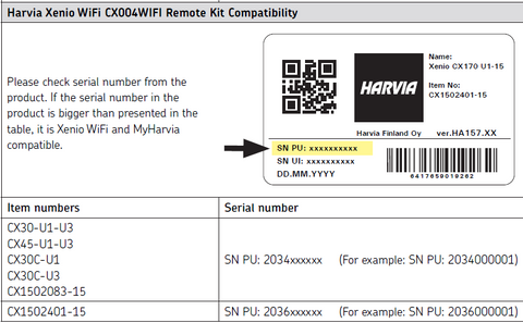 Image of Harvia Xenio WiFi Remote Control - CX004WIFI