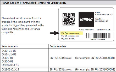 Harvia Xenio WiFi Remote Control - CX004WIFI