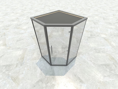 Image of Haljas Hele Glass Mini Modern Outdoor Sauna - HMSALEJHM