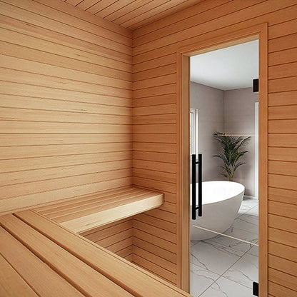 PROSAUNAS Hemlock Sauna Bench Material 1" x 4" Vertical Grain Clear Smooth 4-Side Eased Edges