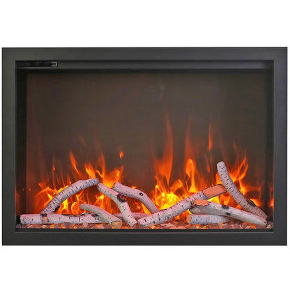 Amantii Traditional Bespoke - 44" Indoor / Outdoor Electric Insert featuring Thermostatic Remote, WiFi capable and a Selection of Media Options -TRD-44-BESPOKE