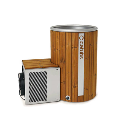 Icetubs IceBarrel Cold Plunge Immersion Tub – Thermowood & Stainless Steel – 53"W x 31"D x 47"H